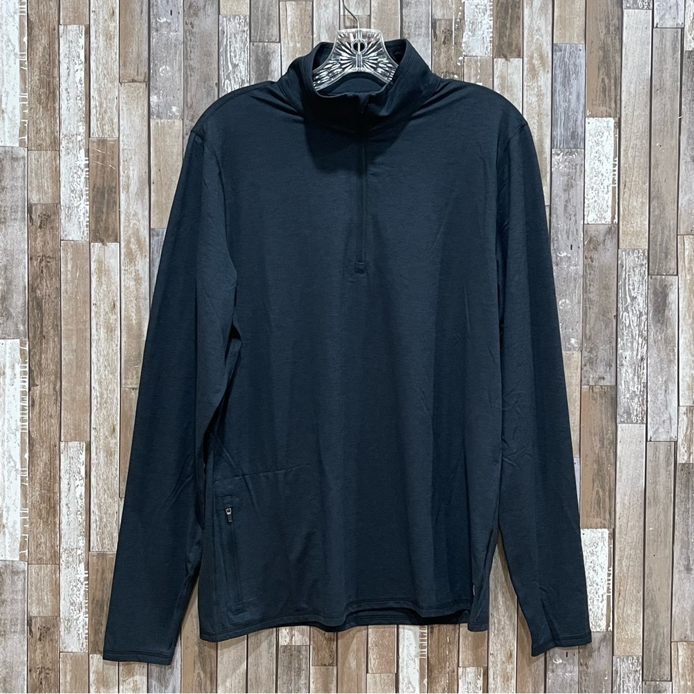 Vuori Ease Performance Half Zip Pullover - Ink Heather - Sz - Medium